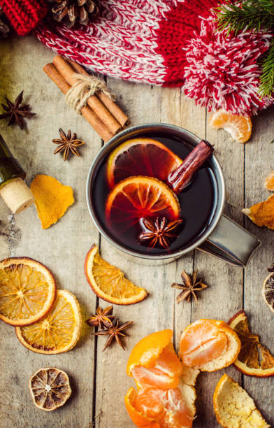 istock Mulled wine. Selective focus. Christmas drinks. Food. 1045938050