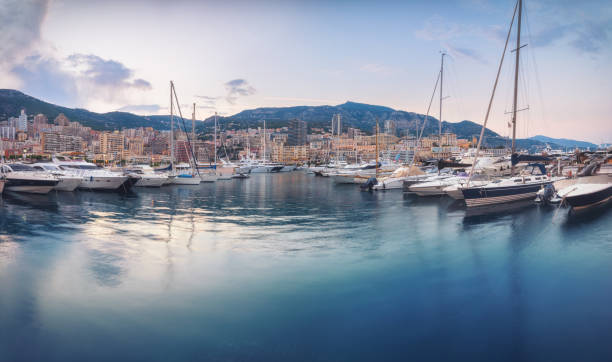 istock Evening on Monaco promenade with no people 1045945866
