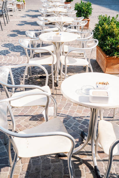 istock tables and chairs outdoors 1045957364