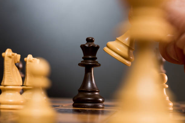 istock Chess photographed on a chessboard 1045960150