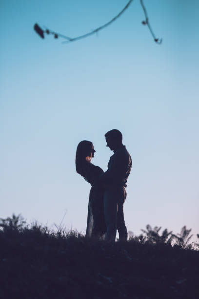 istock Lovely couple on the autumn day 1045971696