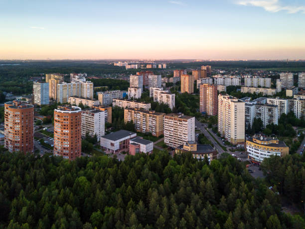 istock Aerial view on Troitsk city 1045976586