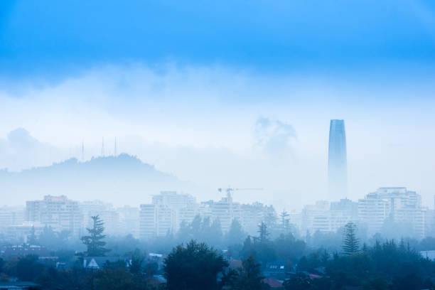 istock Fog over Las Condes district in Santiago 1045993218