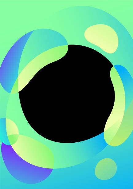 istock Vector abstract Colorful gradients in iridescent colors. Template of fluid organic shapes with Liquid effect background. 1045997578