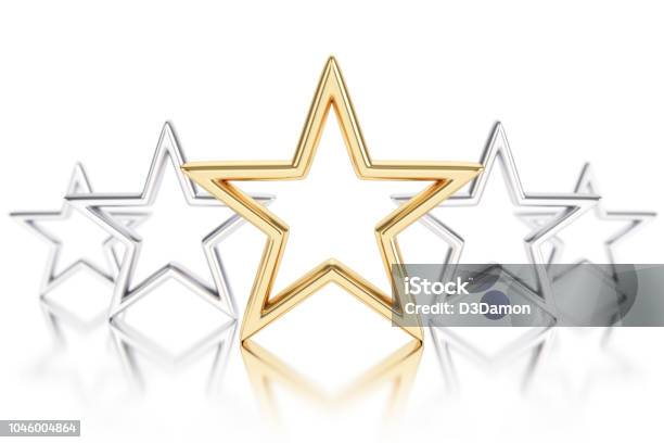 Gold Star Stock Photo - Download Image Now - Award, Perfection, Star Shape