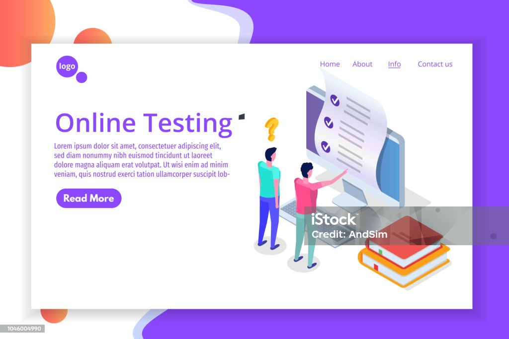 Test Elearning Images Online Testing Elearning Education Isometric Concept Vector ...