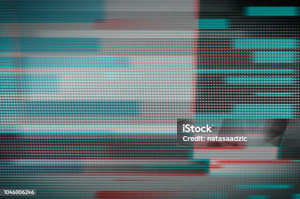 Arte Digital Glitch Foto de stock y más banco de imágenes de Monitor de ordenador - Monitor de ordenador, Dispositivo de pantalla, Problemas