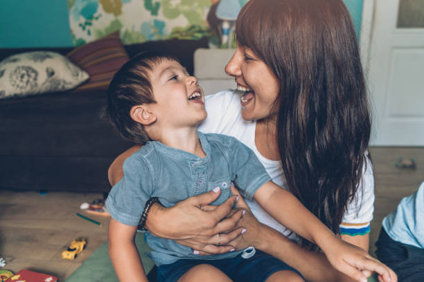istock Mother and son happy together 1046009112