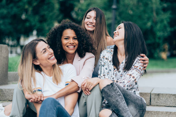 istock Portrait of four best girlfriends 1046009128