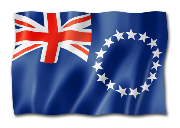 istock Cook Islands flag isolated on white 1046009644
