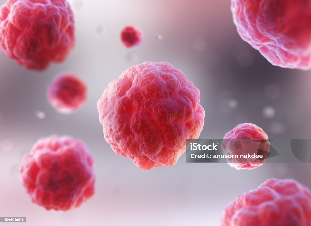 microscopio di globuli umani rossi. - Foto stock royalty-free di Cellula