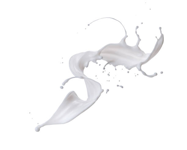 istock Milk splash in shape of spiral. 1046016072