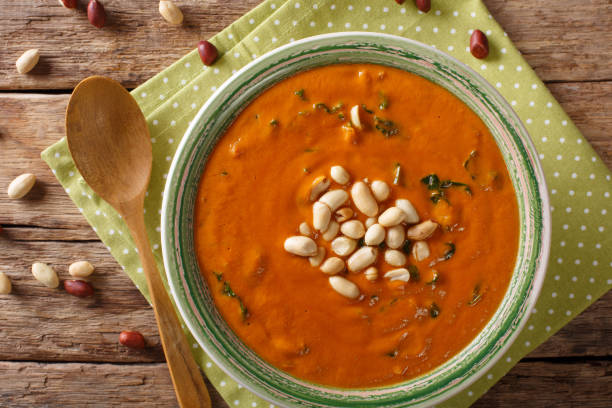 istock West African peanut soup with kale closeup on a table. horizontal top view 1046016626