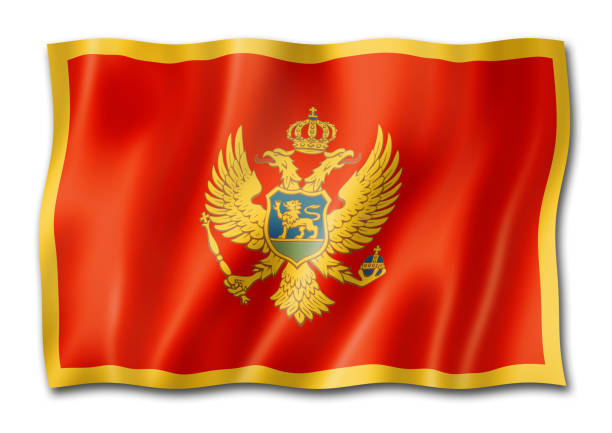 istock Montenegro flag isolated on white 1046026956
