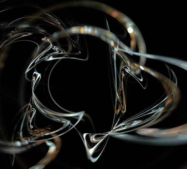 istock image of one Digital Fractal on Black Color 1046046582