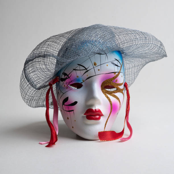 istock decorated porcelain mask with hat 1046056092