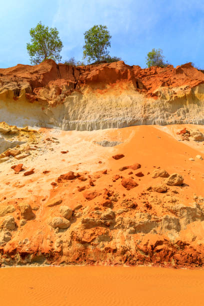 istock Orange sand cliffs in Fairy Stream, Vietnam 1046056904