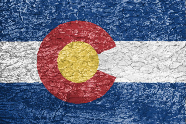istock The texture of  Colorado   flag 1046068294