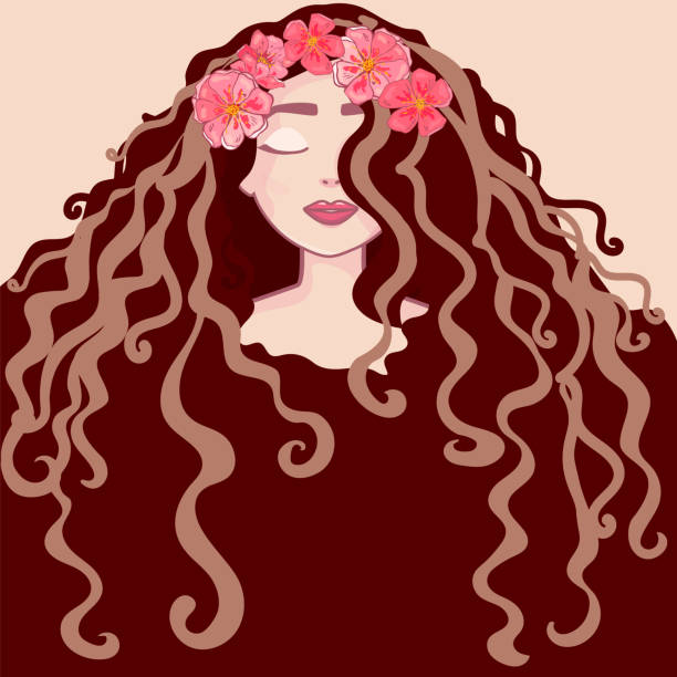 5,605 Curly Hair Girl Illustrations & Clip Art - iStock | Red curly hair  girl, Curly hair girl child, Blonde curly hair girl