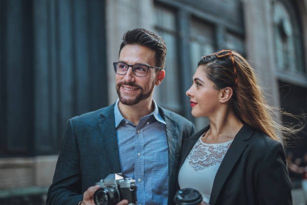istock Beautiful couple in city 1046068706