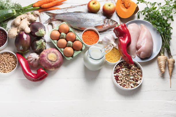 istock Balanced diet food concept. 1046072238