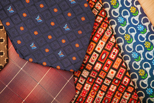 istock Tie collection wooden table 1046084024