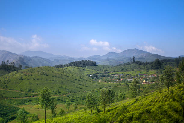 istock Lot of mountain view with half sky 1046091820