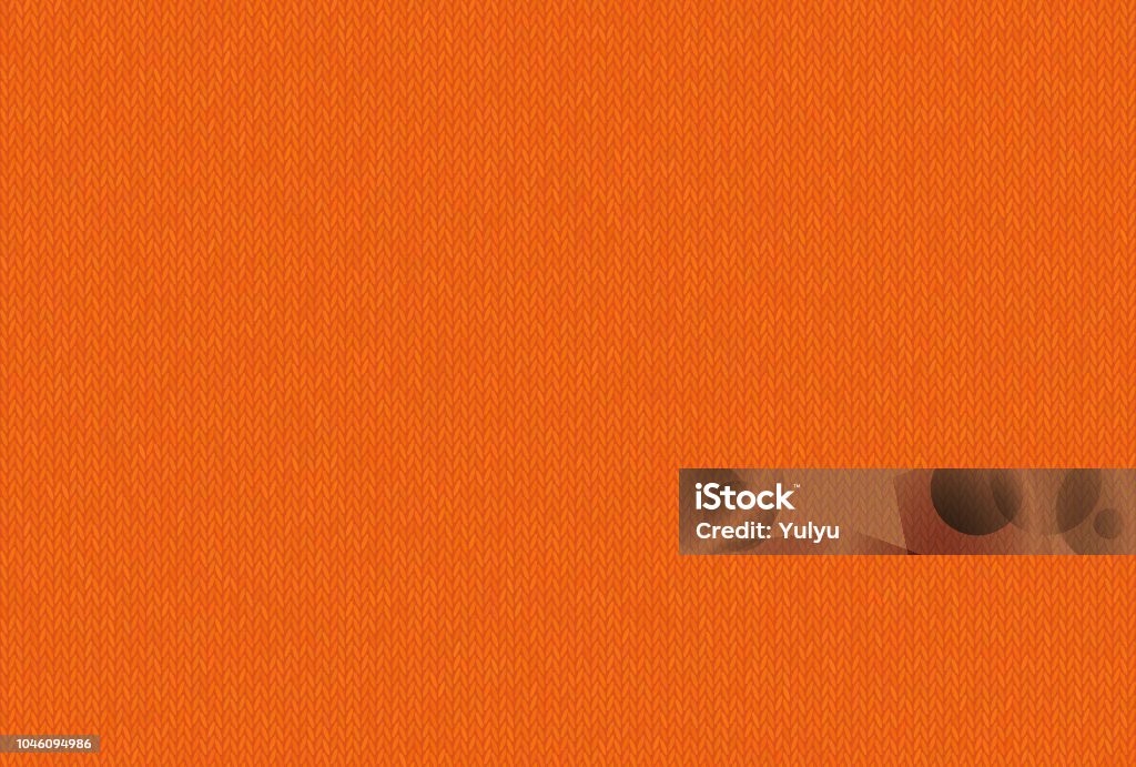 Knitted seamless texture, joyful and carefree shade of Russet Orange. Knitted texture, wool melange yarn. Joyful and carefree shade of Russet Orange. Vector seamless background. Modern, fashionable color. Perfect place for text. Orange color with reddish-brown tint. Orange Color stock vector