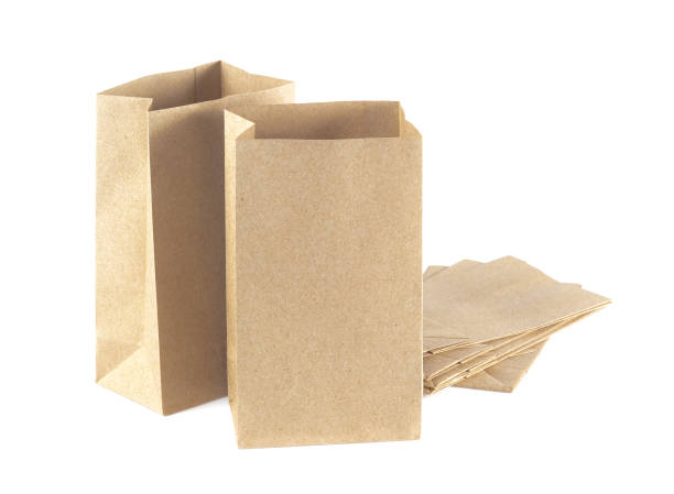 istock Brown Paper Bag Opened and Isolated on a White Background. 1046098474