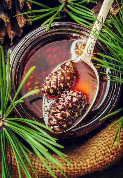 istock Jam from cones. Selective focus. Food and drink. 1046098814