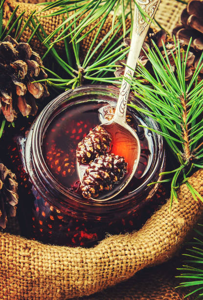 istock Jam from cones. Selective focus. Food and drink. 1046098820