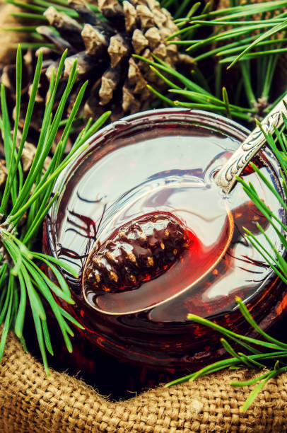 istock Jam from cones. Selective focus. Food and drink. 1046098826