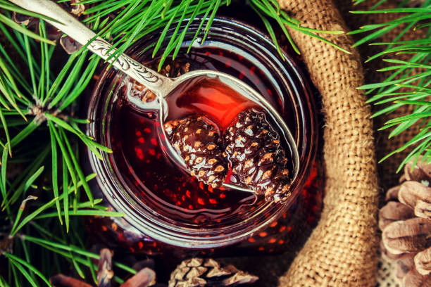 istock Jam from cones. Selective focus. Food and drink. 1046098842