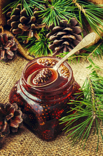 istock Jam from cones. Selective focus. Food and drink. 1046098850