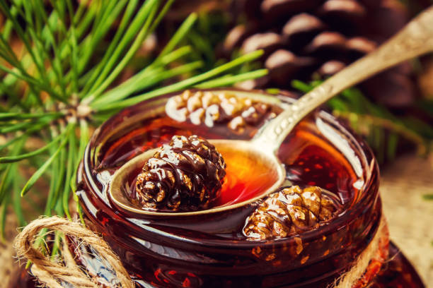 istock Jam from cones. Selective focus. Food and drink. 1046098852