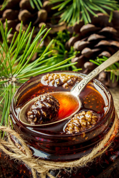 istock Jam from cones. Selective focus. Food and drink. 1046098860