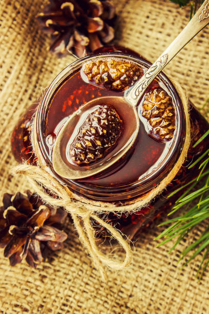 istock Jam from cones. Selective focus. Food and drink. 1046098862