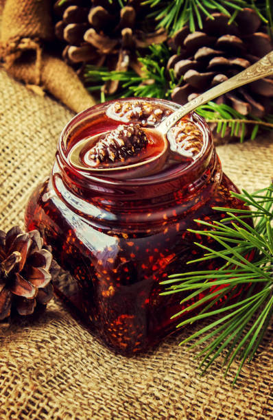 istock Jam from cones. Selective focus. Food and drink. 1046098872