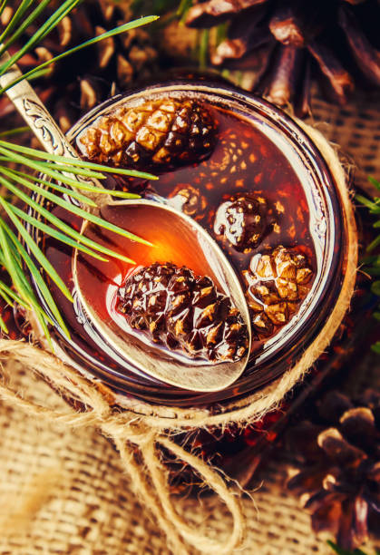 istock Jam from cones. Selective focus. Food and drink. 1046098874