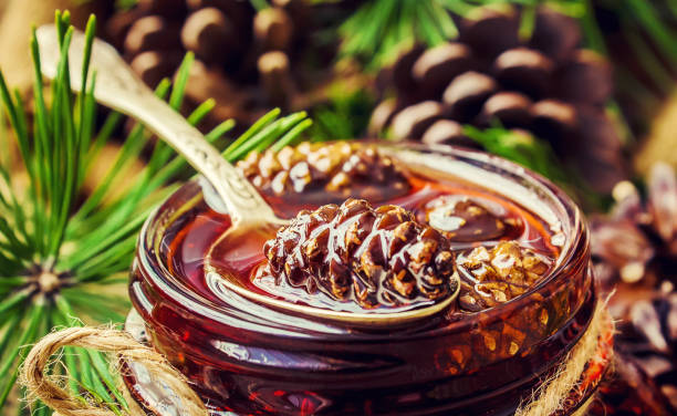 istock Jam from cones. Selective focus. Food and drink. 1046098878