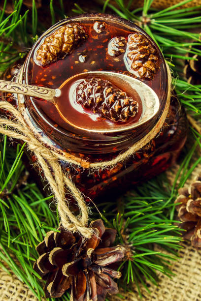 istock Jam from cones. Selective focus. Food and drink. 1046098926