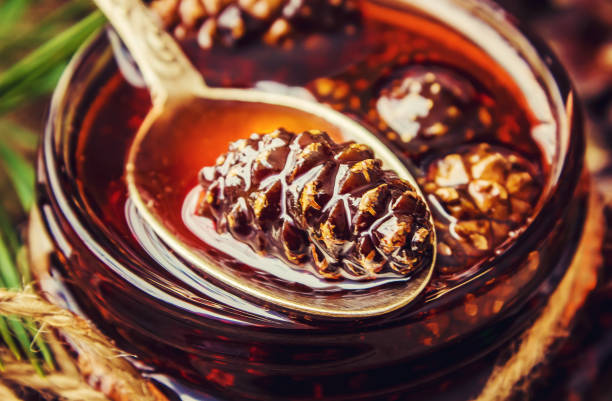istock Jam from cones. Selective focus. Food and drink. 1046098934
