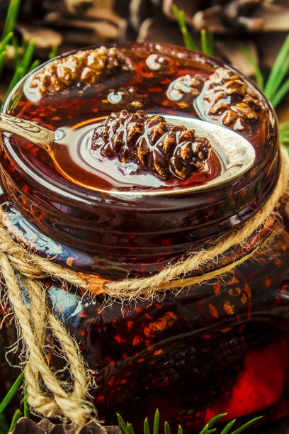 istock Jam from cones. Selective focus. Food and drink. 1046098936