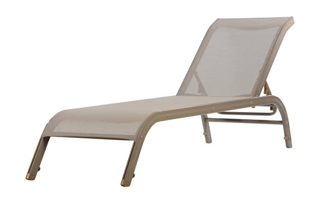 istock metal sunbed on white background 1046115878