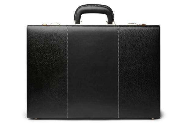 istock Black leather business briefcase 1046116398