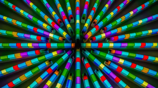 Photo of Colorful convergent light bulbs