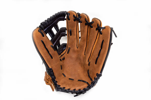 baseball glove opened up - luva de beisebol imagens e fotografias de stock