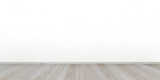 istock 3d rendering wooden floor stucco wall 1046128344