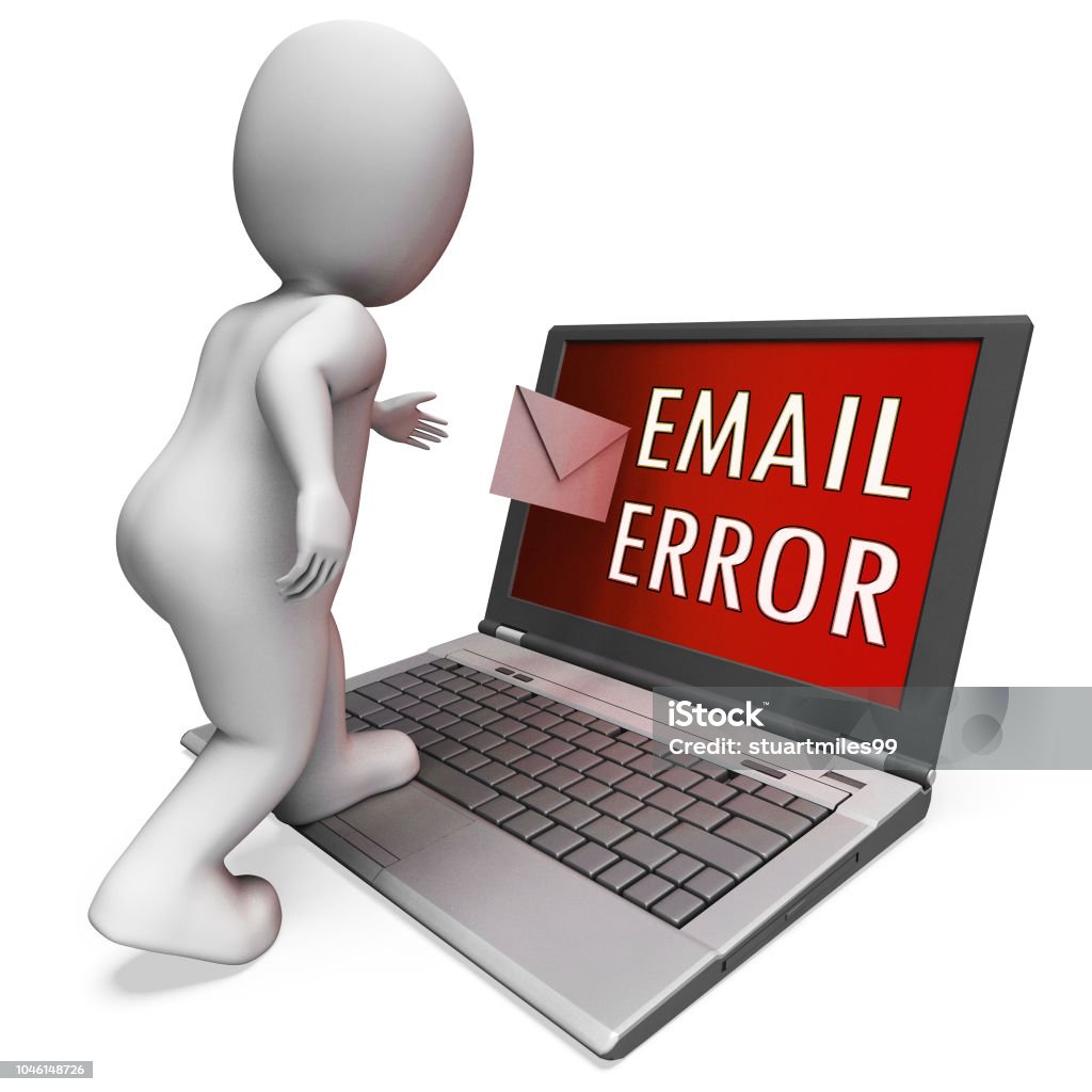 Email Rendering Fail Visual Examples Email Fail Error Send Trouble 3d Rendering Stock Photo - Download Image ...