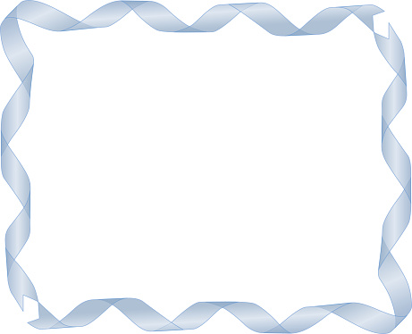 Blue Ribbon Border Transparent Blue Transparent Ribbon Border Stock Illustration - Download Image Now ...